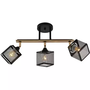 Спот на штанге Reluce 01591-3.3-03B BK+FGD+WOOD