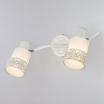 Спот 20025/2 Eurosvet Silvia белый с золотом / хром