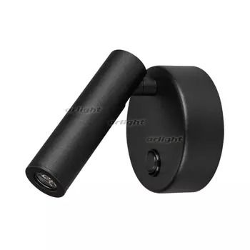 LED спот для чтения SP-BED-R90-3W Warm3000 (BK, 20 deg, 230V) (Arlight, IP20 Металл, 3 года) 029634