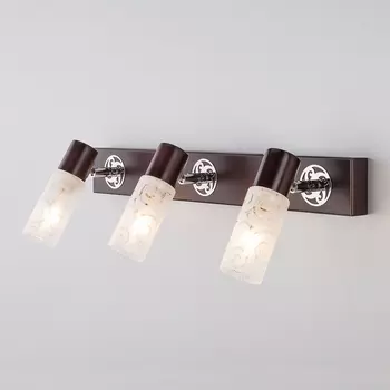 Спот венге 21130/3 хром/венге Eurosvet 21130 хром / листья