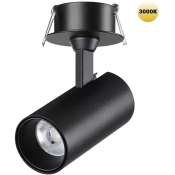 Спот встраиваемый светодиодный Novotech Selene 359224 SPOT черный IP20 LED 15W 220V 1440Лм 3000К