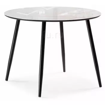 Стеклянный стол Woodville Анселм леонардо / черный 474319