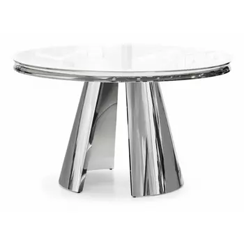 Стеклянный стол Woodville Bloss белый 15306