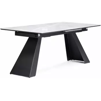 Стеклянный стол Стиг (Стиг 180(230)х90х77 carla larkin / черный) Woodville арт.588015