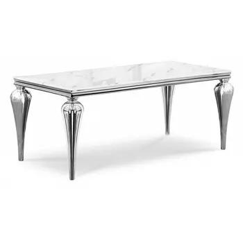 Стеклянный стол Woodville Vase белый 15305