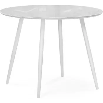 Стеклянный стол Woodville Абилин 100х76 ультра белое стекло / белый / белый матовый 516544