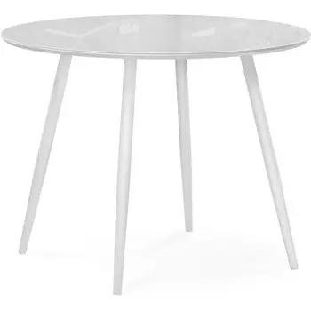 Стеклянный стол Woodville Абилин 90х76 ультра белое стекло / белый матовый 516541