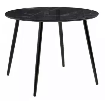 Стеклянный стол Woodville Анселм обсидиан / черный 500931