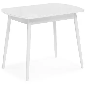 Стеклянный стол Woodville Калверт белый 551083