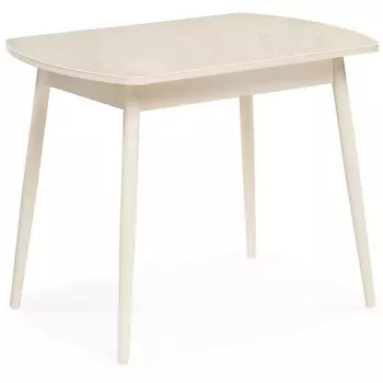 Стеклянный стол Woodville Калверт кремовый 551084