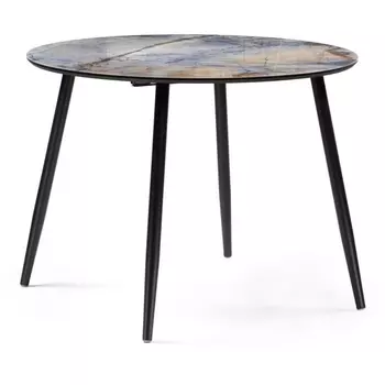 Стеклянный стол Woodville Кловис 100х76 магеллан / черный 532382