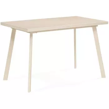 Стеклянный стол Woodville Маккензи 120(150)х70х77 кремовый 551089