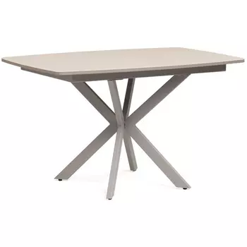 Стеклянный стол Woodville Палу 130(170)х80х76 латте / капучино 528468