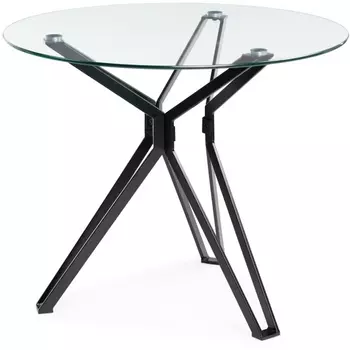 Стеклянный стол Woodville Roko 90 black 15668