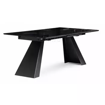 Стеклянный стол Woodville Стиг обсидиан / черный 474322