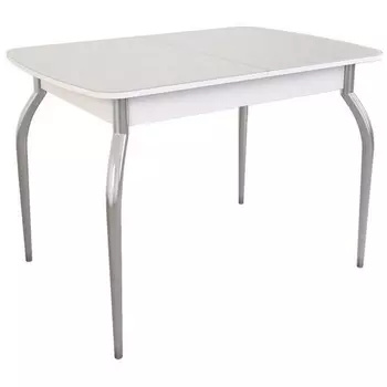 Стеклянный стол Woodville Танго белый / белый 454589