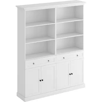 Стеллаж Caprio двойной с ящиками 2 ОГОГО (арт.434249), (ЛДСП/Белый) ОГОГО Обстановочка!