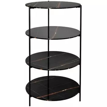 Стеллаж черный d50*124см Garda Decor арт.30B-STEL-962