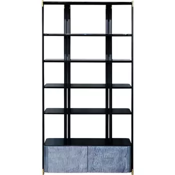Стеллаж Garda Decor 58DB-SH20023B (Черный/Черный)