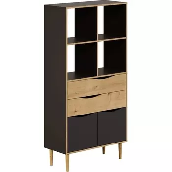 Стеллаж Like широкий ОГОГО (арт.344432), (ЛДСП/Коричневый) ОГОГО Обстановочка!