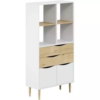 Стеллаж Like широкий ОГОГО (арт.583878), (ЛДСП/Белый) ОГОГО Обстановочка!