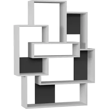 Стеллаж прямой BARCE BOOKCASE LEVE (ЛДСП/Белый) арт.LEV00582