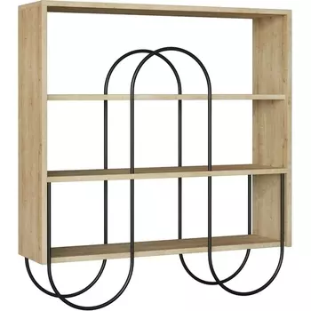 Стеллаж прямой NORFOLK CONSOLE LEVE (ЛДСП,Металл/Черный,Дуб) арт.LEV00703