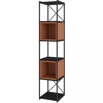 Стеллаж прямой VALE MINI BOOKCASE LEVE (Металл/Черный) арт.LEV01146