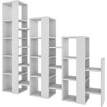 Стеллаж Прямые LIFT SEPARATOR BOOKCASE (ЛДСП/Белый) LEVE