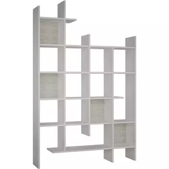Стеллаж Прямые MANCO BOOKCASE (ЛДСП/Белый) LEVE