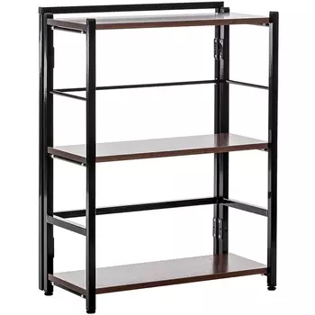 Стеллаж раскладной Leset Пако 800 (каркас черный, Орех Донской) 2500000103896