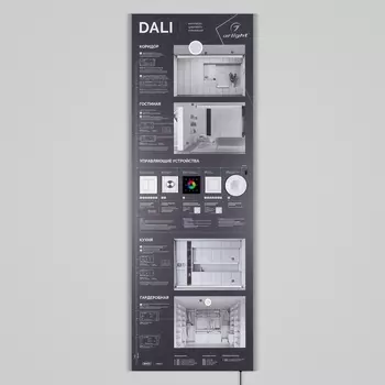 Стенд Управления DALI-1760х600mm-V1 (DB 3мм, пленка, лого) (Arlight) 000994(2)