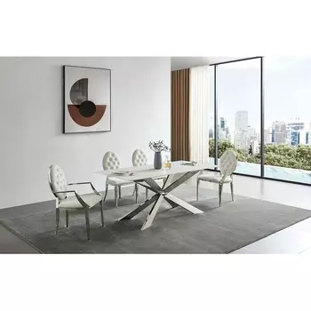 Стол 088 (180) белый матовый Calacata, шт ESF T088 matt