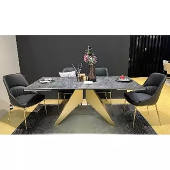 Стол ALES 180 BLACK GRAVE SOLID CERAMIC, керамика / бронзовый М-City M-City