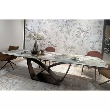 Стол ALONSO 200 TL-137 матовый, итальянская керамика/медный брашированный каркас, ®DISAUR (арт.614M05814) M-City