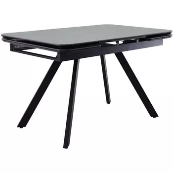 Стол Arthur раскладной 120-184x80x75см, керамогранит чёрный мрамор Greys Black, чёрный Bradex Home арт.RF 0677