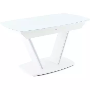 Стол Аврора Дрезден, OPTIWHITE Белый/Белый матовый шагрень