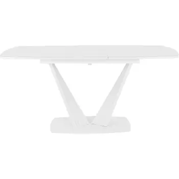 Стол Аврора Каракас 130, Белый со стеклом
