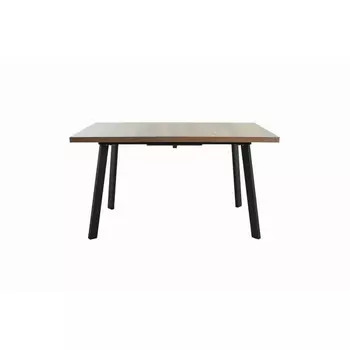 Стол Аврора Осло 140, Дуб гудзон шоколадный, Шамони/Чёрный