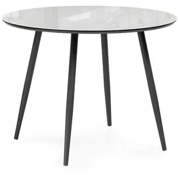 Стол белый / черный матовый Woodville Абилин 516543