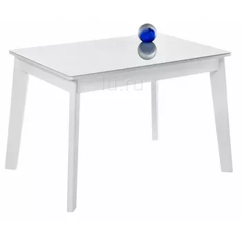 Стеклянный стол Woodville Арья белый / белая шагрень 462408