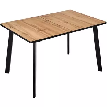 Стол Bradex Home Dublin раскладной 120-160х80х75 Дуб Вотан с черными ножками (RF 0482)
