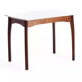 Стол бук, мдф, 100+30x70x75, коричневый, белый Tetchair CATERINA 15856