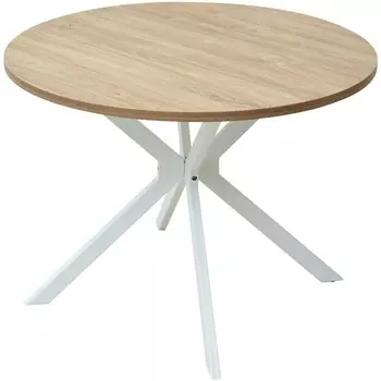 Стол D100 Дуб / белый каркас M-City 464M05095