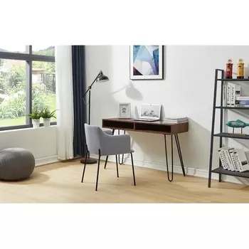 Стол D-003 орех/матовый черный ESF орех/мат черн