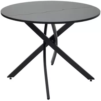 Стол ДАРИО D100 Черный, стекло/ Черный каркас М-City 464M05633 M-City