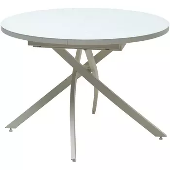 Стол ДАРИО D110 раскладной Белый, стекло/ Белый каркас М-City 464M05637 M-City