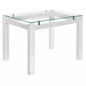 Стеклянный стол Woodville Бран белое дерево 462098