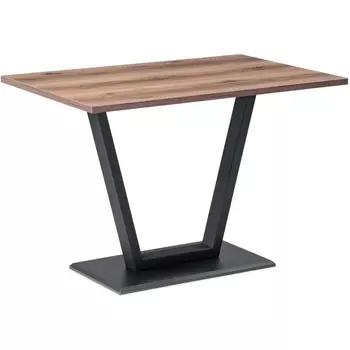 Стол на тумбе Woodville Мичиган Лофт 110х70 25 мм дуб делано темный / черный матовый 515299