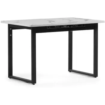 Стол деревянный белый / черный Woodville Кэрин 464909